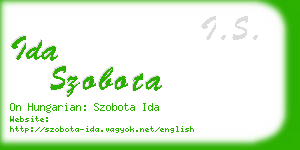 ida szobota business card